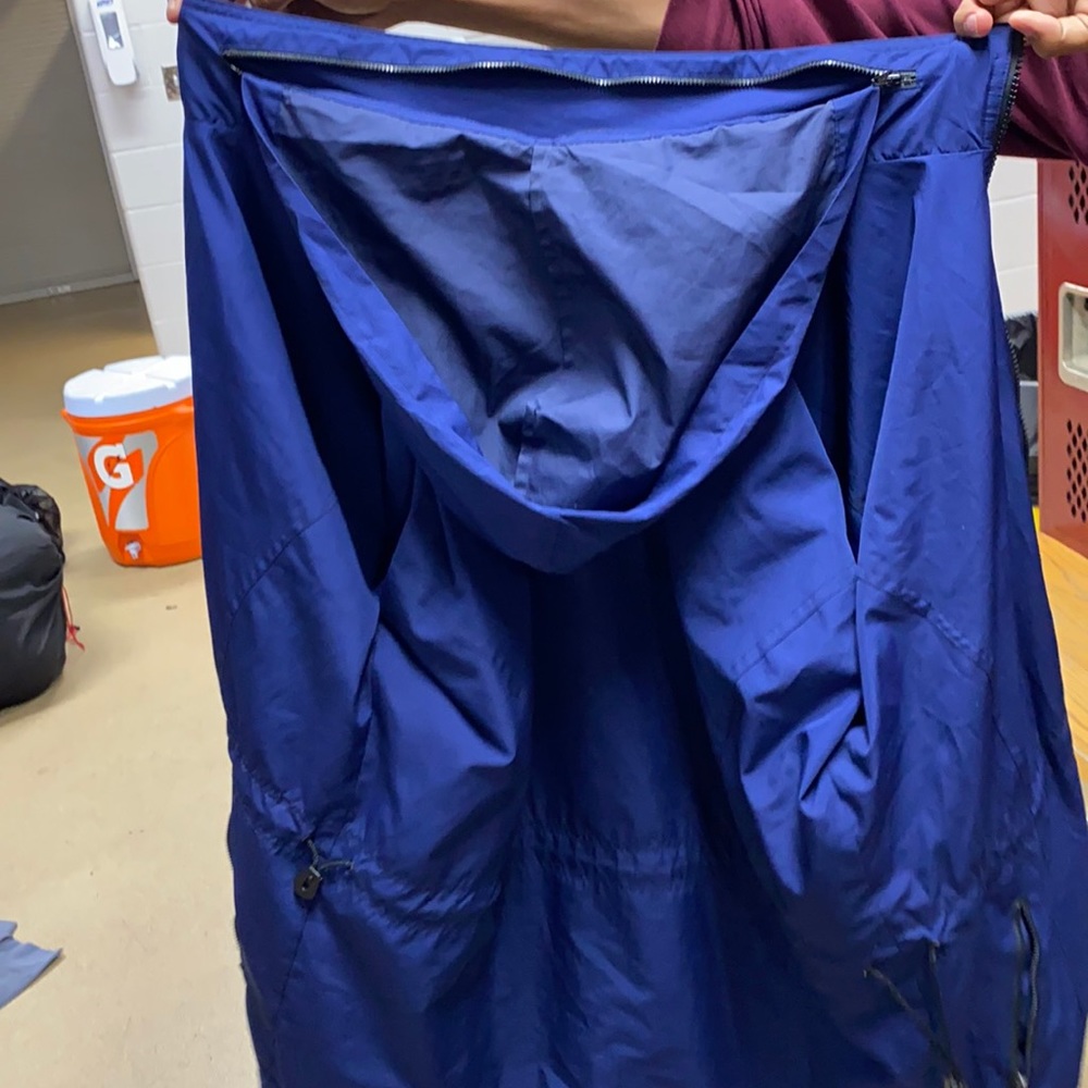 Nice blue rain jacket, brand new